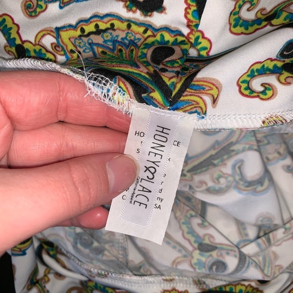 Honey & Lace paisley printed boho hippy wide leg pants size 2XL - Picture 4 of 4